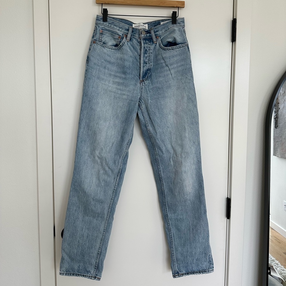 Denim Forum Boyfriend High Rise Loose Jeans Blue